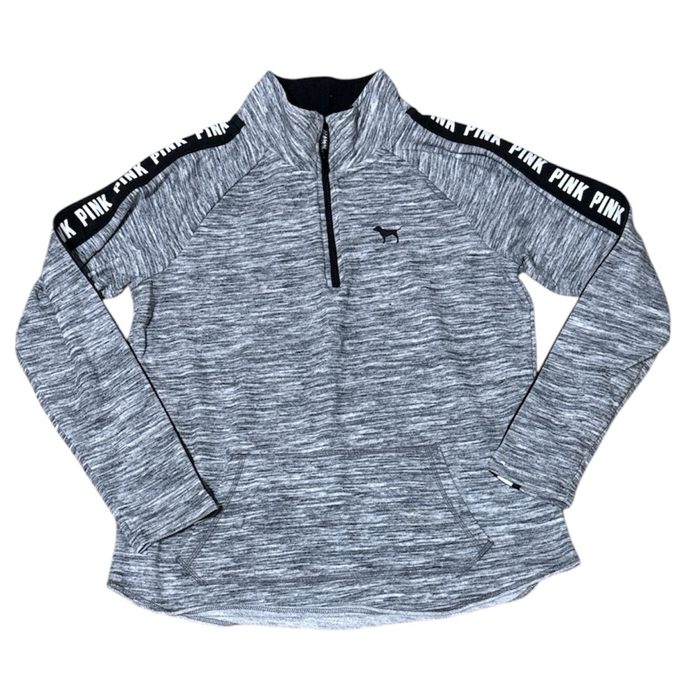 Victoria's Secret Heathered Gray Quarter-Zip Sweatshirt